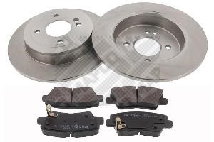 Mapco 47254 Rear brake disc, non-ventilated 47254