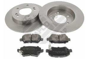 Mapco 47255 Rear brake disc, non-ventilated 47255