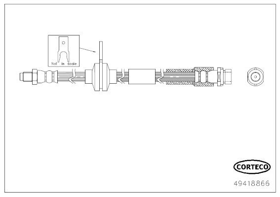 Corteco 49418866 Brake Hose 49418866