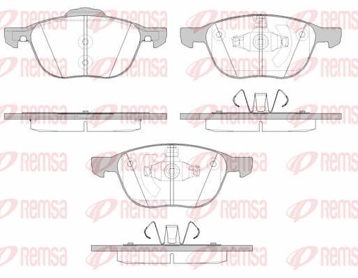Brake pad Volvo C30: 108215 Remsa Brake pad set