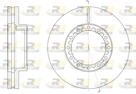 Road house 61662.10 Rear ventilated brake disc 6166210