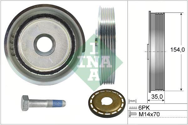 INA 544 0112 21 Belt Pulley Set, crankshaft 544011221