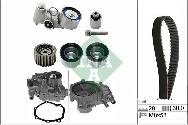 Timing kit Subaru: 530056330 INA TIMING BELT KIT WITH WATER PUMP