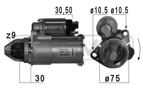 Engine starter Chevrolet Captiva: 220742A Era Starter