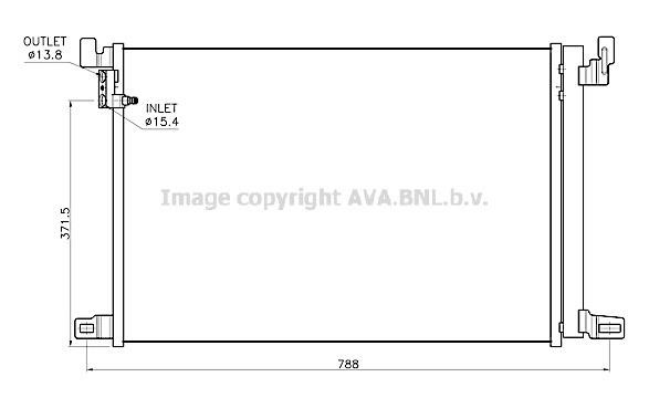 Air conditioner condenser Audi Q8: AI5459D AVA AC Condenser