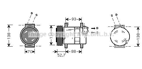 FTAK088 AVA Compressor, air conditioning