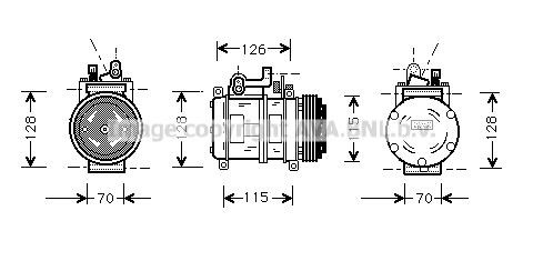 AVA BWAK227 Compressor, air conditioning BWAK227 BWAK227 AVA Compressor, air conditioning