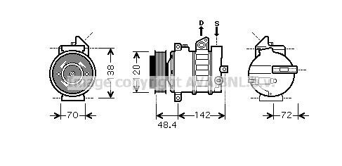 AVA MSAK437 Compressor, air conditioning MSAK437 MSAK437 AVA Compressor, air conditioning