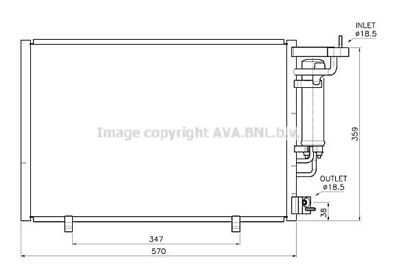 Aircon condenser Ford B-Max: FD5707D AVA AC Condenser