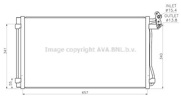 Aircon condenser Seat Alhambra: VN5440D AVA AC Condenser