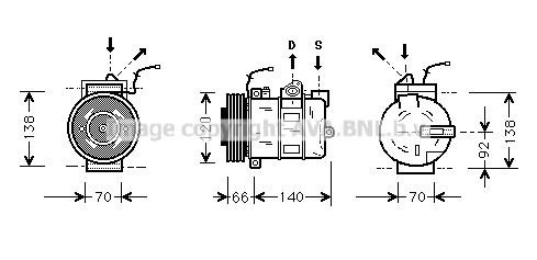 AVA PRAK040 Compressor, air conditioning PRAK040 PRAK040 AVA Compressor, air conditioning