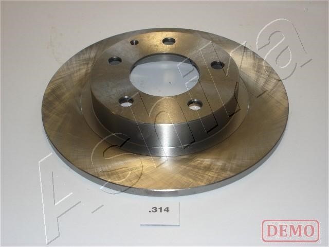 Ashika 61-03-314C Rear brake disc, non-ventilated 6103314C