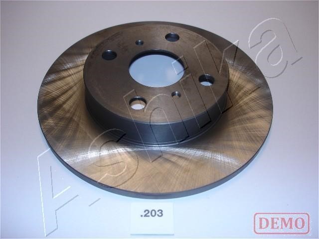 Ashika 61-02-203C Rear brake disc, non-ventilated 6102203C