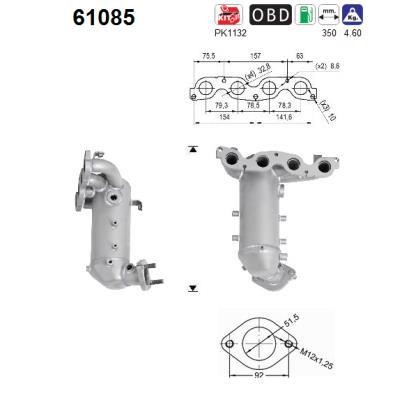 Catalyst exhaust Hyundai i20: 61085 As Catalytic Converter