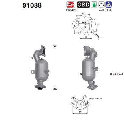 Catalyst exhaust Suzuki: 91088 As Catalytic Converter