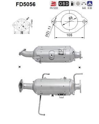 Diesel Particulate Filter Mazda: FD5056 As Diesel particulate filter DPF