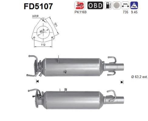 FD5107 As Diesel particulate filter DPF