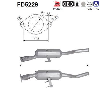 As FD5229 Soot/Particulate Filter, exhaust system FD5229