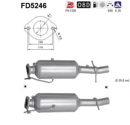 Diesel Particulate Filter Ford: FD5246 As Diesel particulate filter DPF