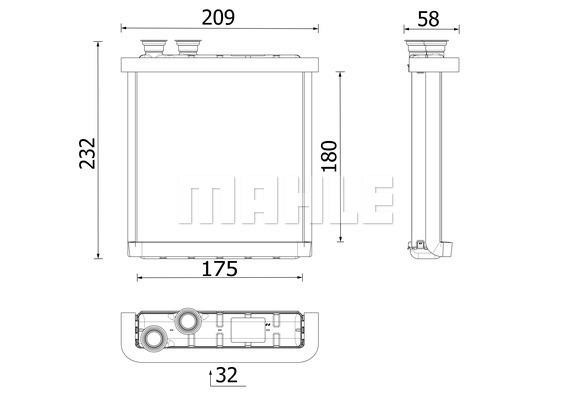 Mahle/Behr Heat exchanger, interior heating – price [object Object] PLN