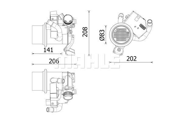 CE39000P Mahle/Behr Cooler, exhaust gas recirculation