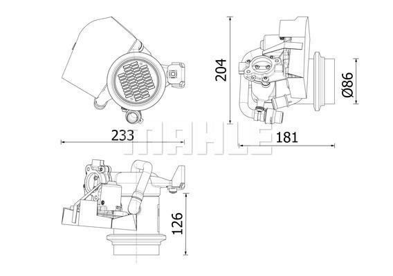 CE40000P Mahle/Behr Cooler, exhaust gas recirculation