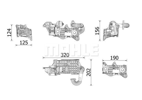 Mahle/Behr Cooler, exhaust gas recirculation – price 1074 PLN