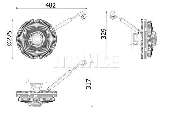 Clutch, radiator fan Mahle/Behr CFC 269 000P