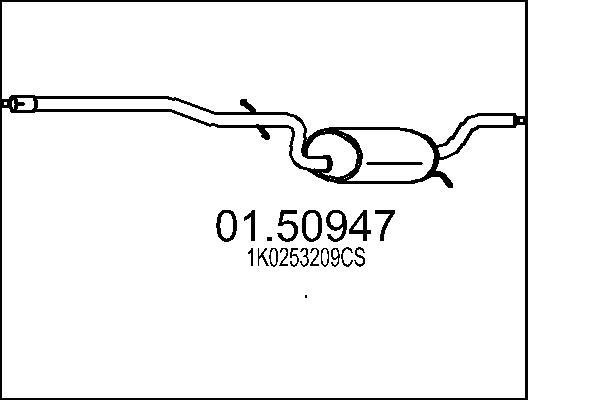 0150947 Mts Centre Muffler