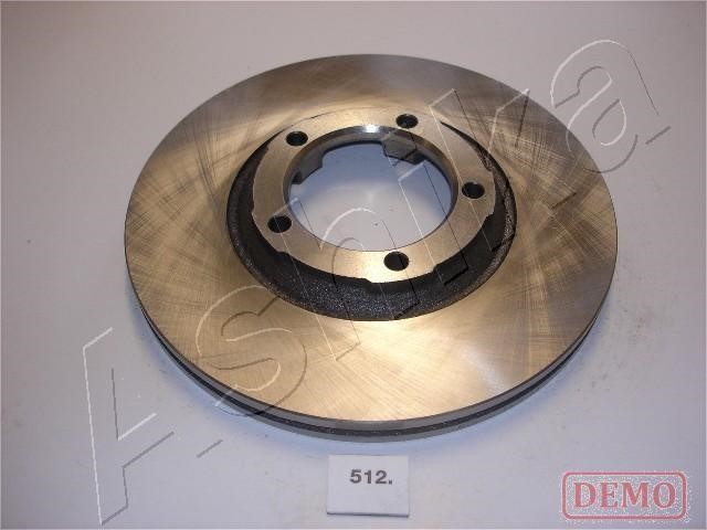 Ashika 60-05-512C Front brake disc ventilated 6005512C
