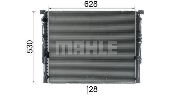 Engine cooling radiator Mahle/Behr CR 2630 000P