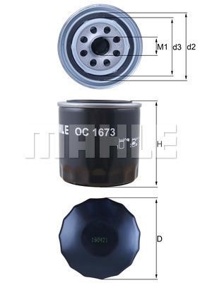 Mahle/Perfect circle OC 1673 Oil Filter OC1673
