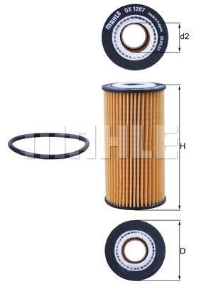 Mahle/Perfect circle OX 1267D Oil Filter OX1267D