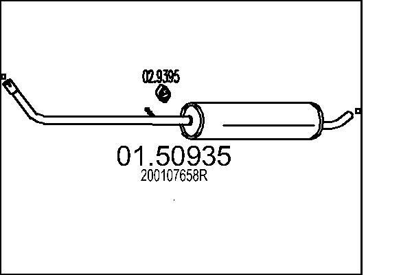 0150935 Mts Centre Muffler