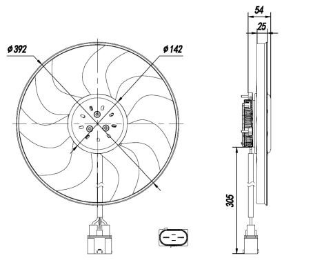 Radiator cooling fan Audi A1: 47995 NRF Fan, radiator