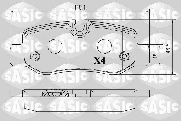 Sasic 6216192 Brake Pad Set, disc brake 6216192