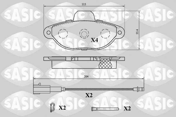 Sasic 6216194 Brake Pad Set, disc brake 6216194