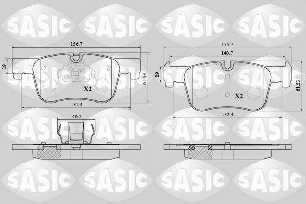 Sasic 6216200 Brake Pad Set, disc brake 6216200