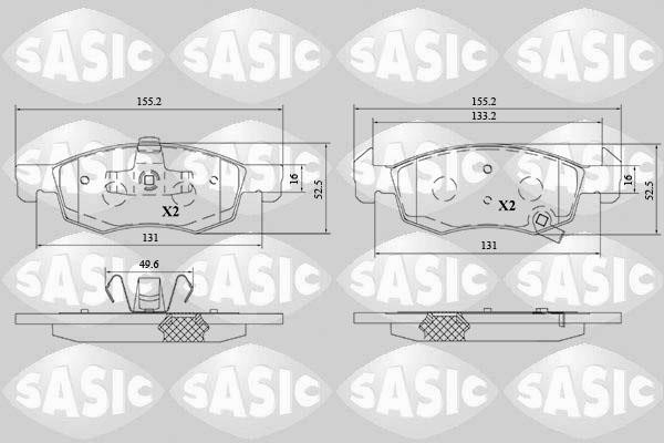 Sasic 6216203 Brake Pad Set, disc brake 6216203