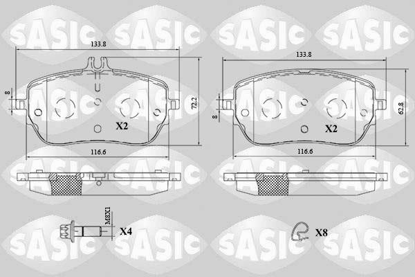 Sasic 6216208 Brake Pad Set, disc brake 6216208