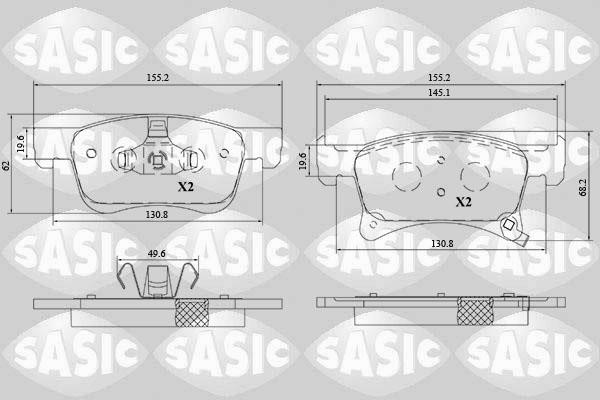 Sasic 6216210 Brake Pad Set, disc brake 6216210