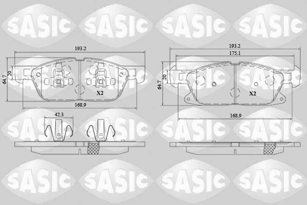 Sasic 6216211 Brake Pad Set, disc brake 6216211