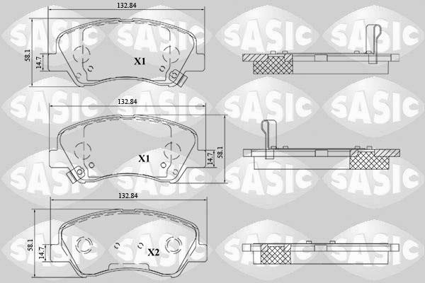 Sasic 6216213 Brake Pad Set, disc brake 6216213