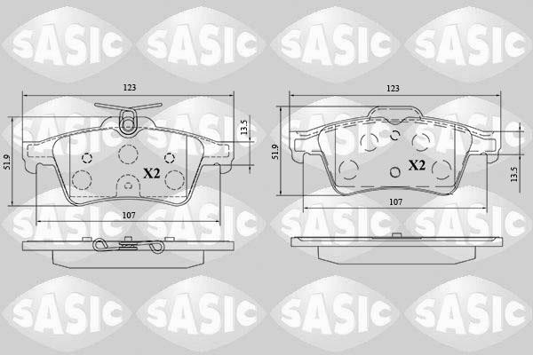 Sasic 6210088 Brake Pad Set, disc brake 6210088