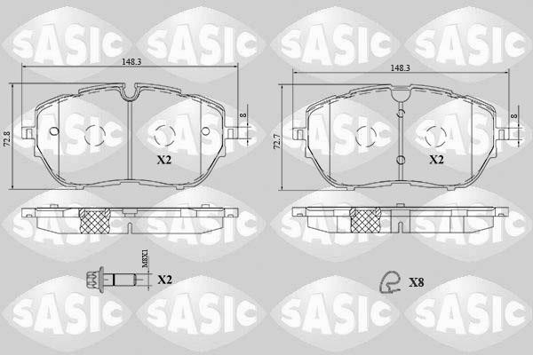 Sasic 6210092 Brake Pad Set, disc brake 6210092