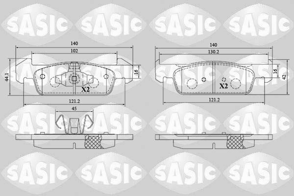 Sasic 6214050 Brake Pad Set, disc brake 6214050