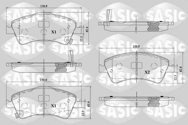 Sasic 6216170 Brake Pad Set, disc brake 6216170