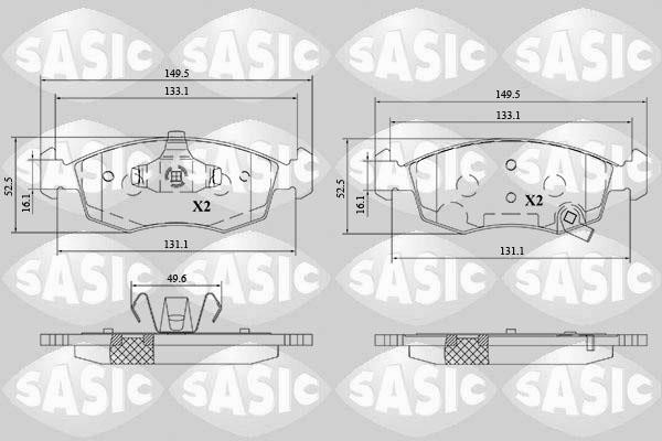 Sasic 6216190 Brake Pad Set, disc brake 6216190