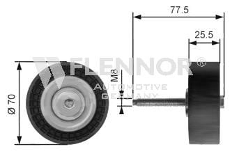 Flennor FU99381 V-ribbed belt tensioner (drive) roller FU99381