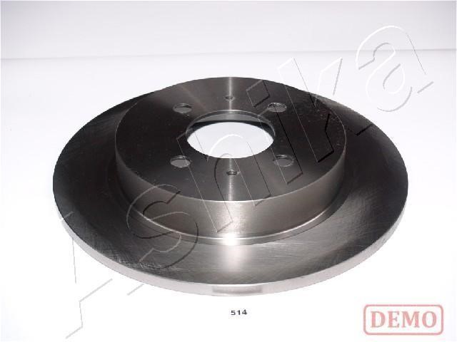 Ashika 61-05-514C Rear brake disc, non-ventilated 6105514C